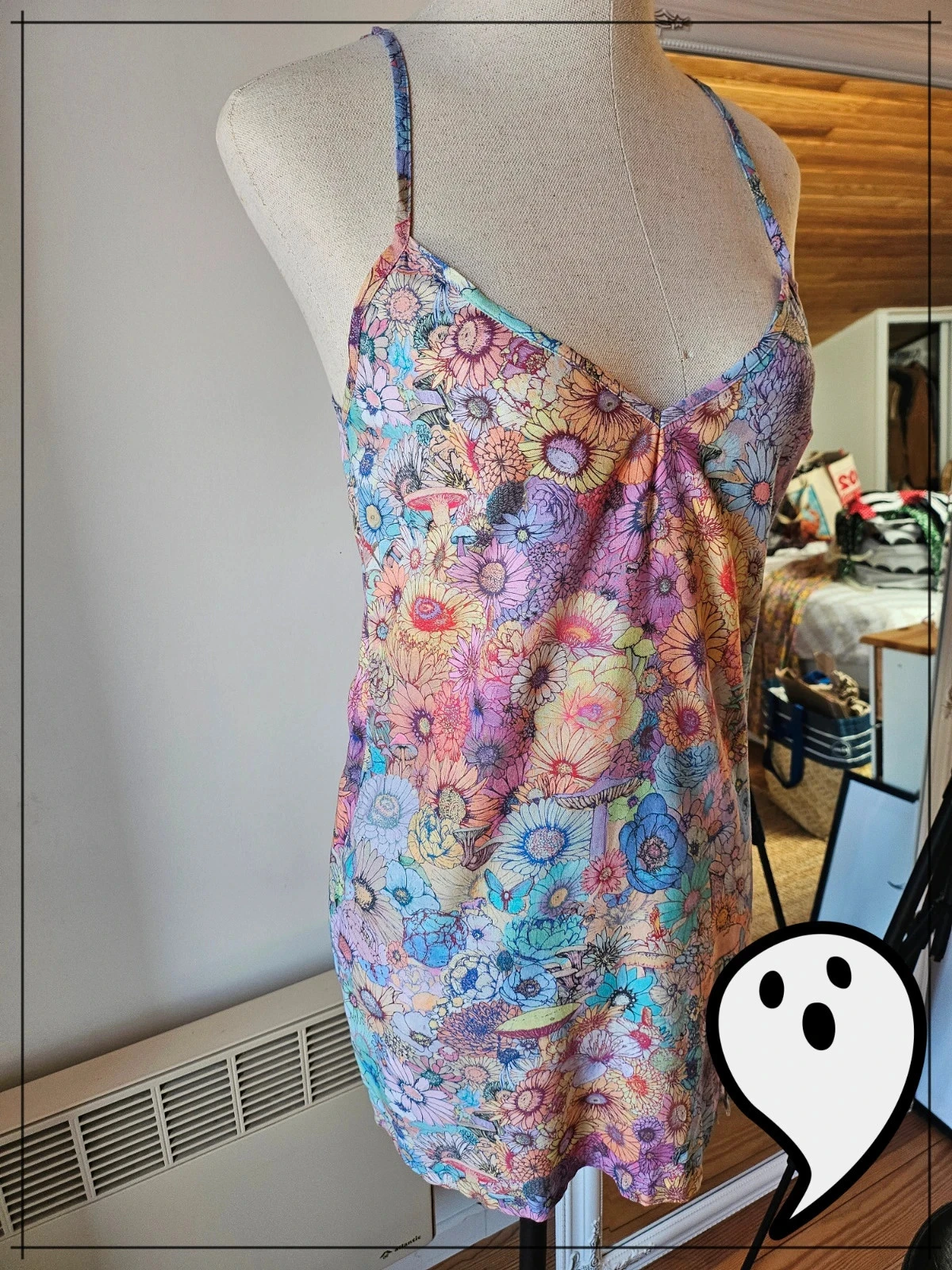 magnifique RVCA multicolor kawaii flower floral summer dress – photo 2